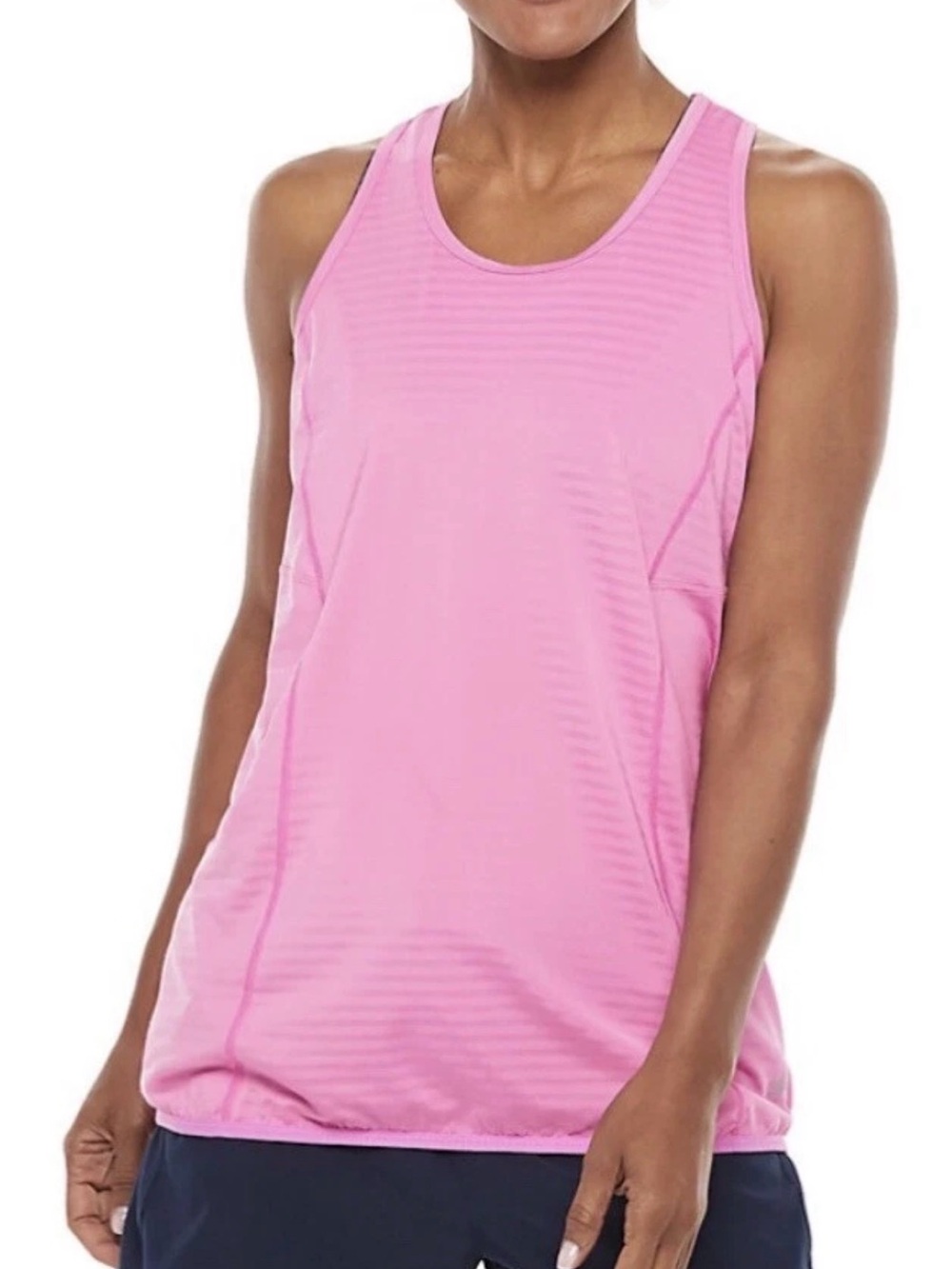 Women's Tek Gear Small Tank Top DryTek Gym Workout NWT Wicking Open Back Pink